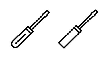 Tornavida ikonu vektör çizimi. araç işareti ve sembol