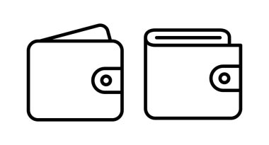 Cüzdan simgesi vektör illüstrasyonu. cüzdan işareti ve sembol