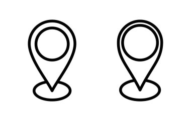 Adres simgesi vektör illüstrasyonu. Ev işareti ve sembol. nokta