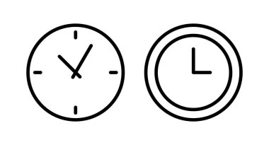 Saat simgesi vektör illüstrasyonu. Zaman işareti ve sembol. saat simgesi