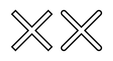 Simge vektör çizimini kapat. İşareti ve sembolü sil. çapraz işaret