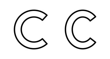 Telif hakkı ikon vektör illüstrasyonu. telif hakkı işareti ve sembol