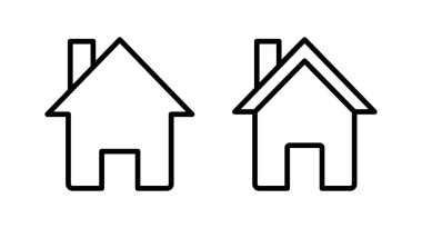 Ev ikonu vektör illüstrasyonu. Ev işareti ve sembol