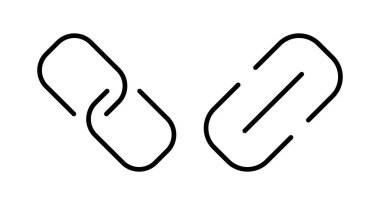 Bağlantı simgesi vektör illüstrasyonu. Hiper bağlantı zinciri işareti ve sembolü