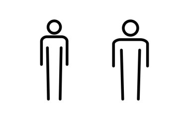 Erkek ikonu vektör illüstrasyonu. Erkek işareti ve sembol. insan sembolü