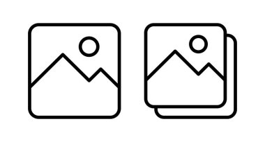 Resim simgesi vektör illüstrasyonu. Fotoğraf galerisi işareti ve sembol. resim simgesi