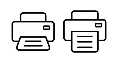 Simge vektör çizimini yazdır. yazıcı işareti ve sembol