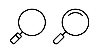 Arama simgesi vektör illüstrasyonu. Büyüteç işareti ve sembolü ara