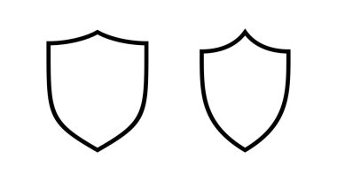 Kalkan simgesi vektör illüstrasyonu. Koruma ikonu. Güvenlik işareti ve sembol