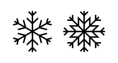 Kar ikonu vektör illüstrasyonu. kar tanesi işareti ve sembol