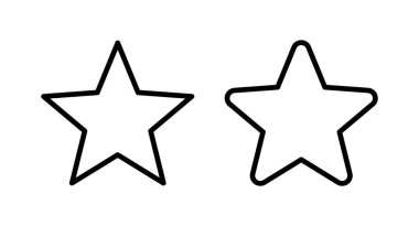 Yıldız Simgesi vektör çizimi. Reyting işareti ve sembol. favori yıldız simgesi