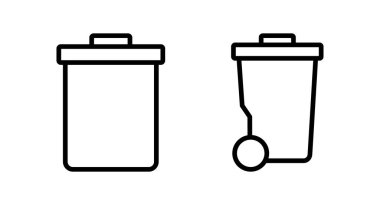 Çöp ikonu vektör illüstrasyonu. Çöp kutusu simgesi. İşareti ve sembolü sil.