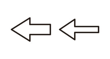 Ok simgesi vektör illüstrasyonu. Web tasarımı için ok işareti ve sembol.