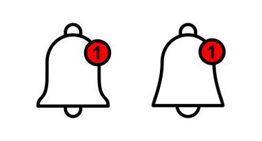 Bell Simgesi vektör çizimi. Web sitesi tasarımı için uyarı işareti ve sembol