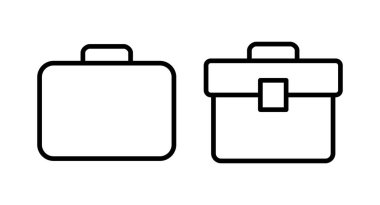 Evrak çantası ikon vektör illüstrasyonu. Bavul işareti ve sembol. bagaj sembolü.