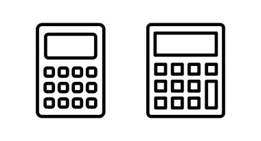 Hesap makinesi ikon vektör çizimi. Hesap makinesi işareti ve simgesi.