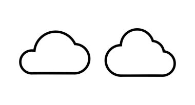 Bulut simgesi vektör çizimi. bulut işareti ve sembol