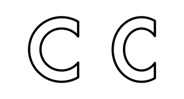 Telif hakkı ikon vektör illüstrasyonu. telif hakkı işareti ve sembol