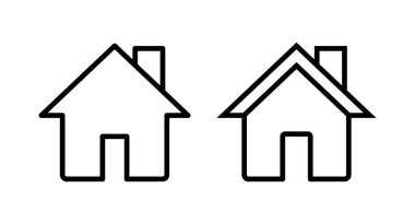 Ev ikonu vektör illüstrasyonu. Ev işareti ve sembol