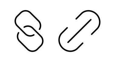 Bağlantı simgesi vektör illüstrasyonu. Hiper bağlantı zinciri işareti ve sembolü