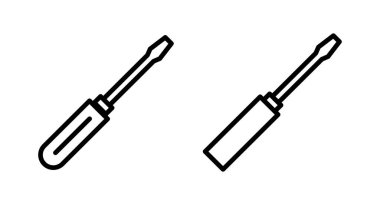 Tornavida ikonu vektör çizimi. araç işareti ve sembol