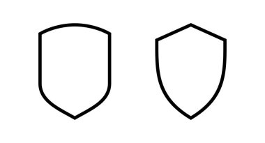 Kalkan simgesi vektör illüstrasyonu. Koruma ikonu. Güvenlik işareti ve sembol