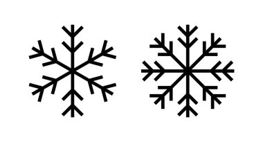 Kar ikonu vektör illüstrasyonu. kar tanesi işareti ve sembol