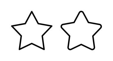 Yıldız Simgesi vektör çizimi. Reyting işareti ve sembol. favori yıldız simgesi