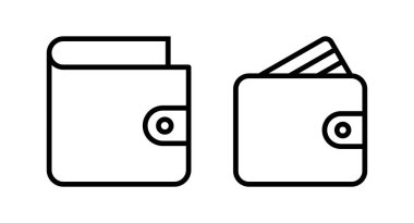 Cüzdan simgesi vektör illüstrasyonu. cüzdan işareti ve sembol