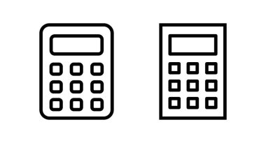 Hesap makinesi ikon vektör çizimi. Hesap makinesi işareti ve simgesi.