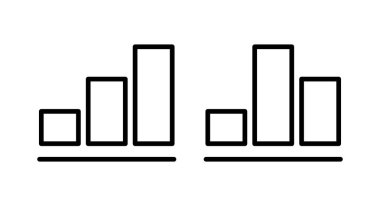 Grafik Simgesi vektör illüstrasyonu büyüyor. Çizelge ve sembol. diyagram simgesi