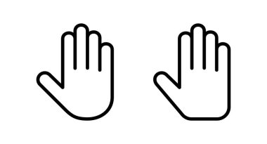 El ikonu vektör illüstrasyonu. El işareti ve sembol. el hareketi
