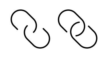 Bağlantı simgesi vektör illüstrasyonu. Hiper bağlantı zinciri işareti ve sembolü