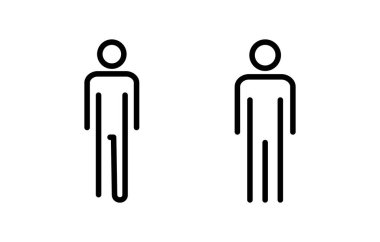 Erkek ikonu vektör illüstrasyonu. Erkek işareti ve sembol. insan sembolü