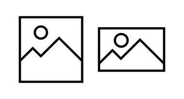 Resim simgesi vektör illüstrasyonu. Fotoğraf galerisi işareti ve sembol. resim simgesi