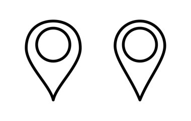 Pin simgesi vektör illüstrasyonu. Yer işareti ve sembol. hedef simgesi. harita iğnesi
