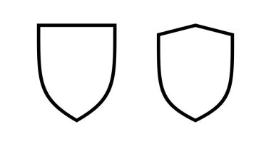 Kalkan simgesi vektör illüstrasyonu. Koruma ikonu. Güvenlik işareti ve sembol
