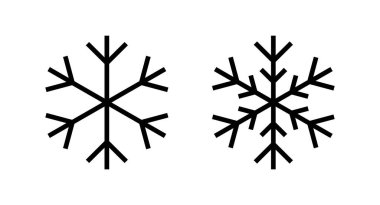 Kar ikonu vektör illüstrasyonu. kar tanesi işareti ve sembol