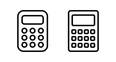 Hesap makinesi ikon vektör çizimi. Hesap makinesi işareti ve simgesi.