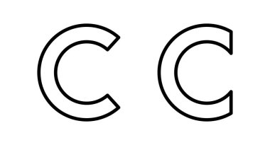 Telif hakkı ikon vektör illüstrasyonu. telif hakkı işareti ve sembol