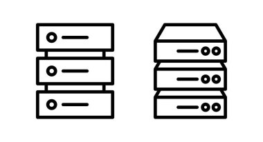Veritabanı ikonu vektör illüstrasyonu. veritabanı işareti ve sembolü
