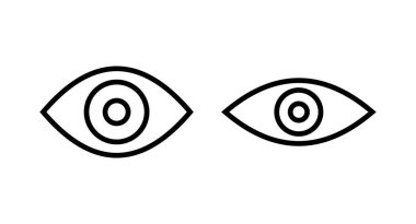 Göz ikonu vektör illüstrasyonu. Göz işareti ve sembol. Bak ve Görüş simgesi. 