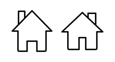 Ev ikonu vektör illüstrasyonu. Ev işareti ve sembol