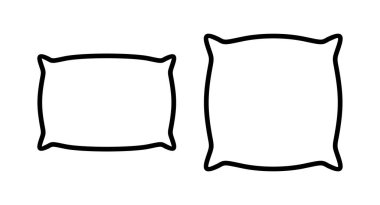 Yastık simgesi vektör çizimi. Yastık işareti ve sembol. Rahat yumuşacık yastık.