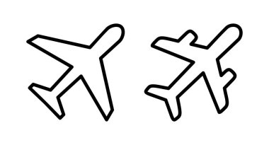 Düzlem ikonu vektör illüstrasyonu. Uçak işareti ve sembol. Uçuş taşıma sembolü. Seyahat işareti. uçak.
