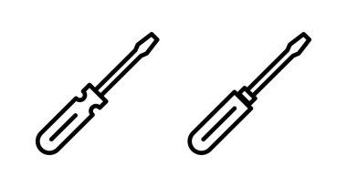 Tornavida ikonu vektör çizimi. araç işareti ve sembol