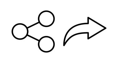 Simge vektör illüstrasyonunu paylaş. İşaret ve sembol paylaşımı