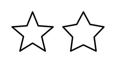 Yıldız Simgesi vektör çizimi. Reyting işareti ve sembol. favori yıldız simgesi