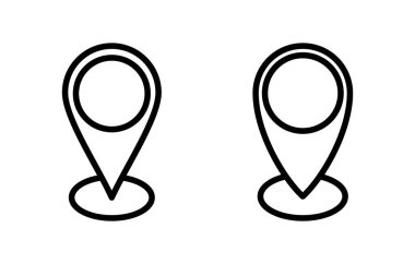 Adres simgesi vektör illüstrasyonu. Ev işareti ve sembol. nokta