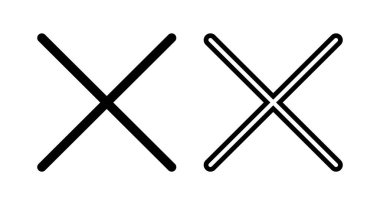 Simge vektör çizimini kapat. İşareti ve sembolü sil. çapraz işaret